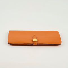 Hermès Dogon Wallet Orange M Square