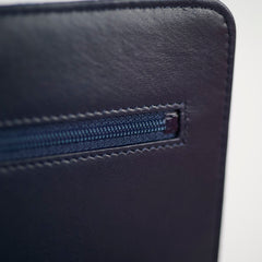 Chanel Quilted Lambskin WOC Double Stitched Wallet On Chain Navy