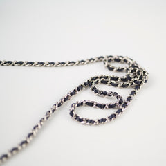 Chanel Quilted Lambskin WOC Double Stitched Wallet On Chain Navy