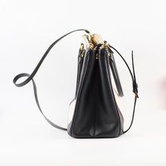 Prada Saffiano Galleria Tote Two Tone Black/White