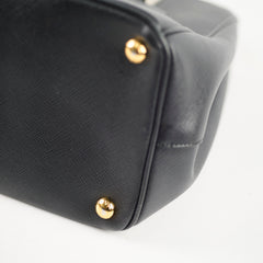 Prada Saffiano Galleria Tote Two Tone Black/White