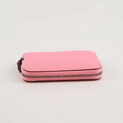 Hermès Silk In Compact Wallet Pink