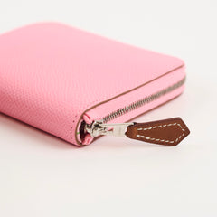 Hermès Silk In Compact Wallet Pink