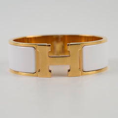 Hermes Clic H Bracelet Blanc 20mm GM
