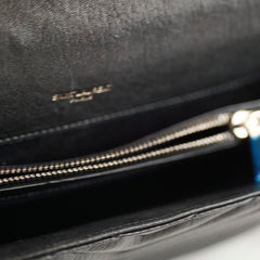 Saint Laurent Large College Chevron Calfskin Black