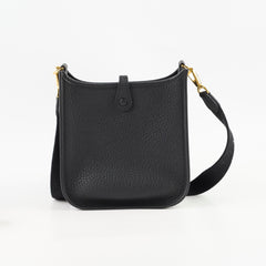 Hermes Mini Evelyne Noir Black- Stamp W