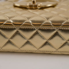 Chanel Shiny Calfskin Metallic Nano Shopper Tote Gold (Microchip)