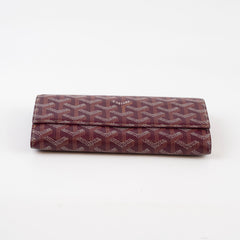 Goyard Varenne Burgundy Long Wallet