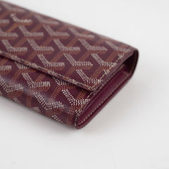 Goyard Varenne Burgundy Long Wallet