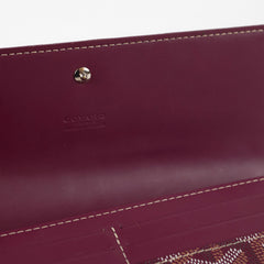 Goyard Varenne Burgundy Long Wallet
