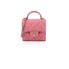 Chanel Mini Pink Top Handle Crossbody - Microchipped