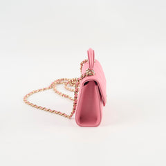 Chanel Mini Pink Top Handle Crossbody - Microchipped