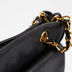 Chanel CC Front Pocket Tote Caviar Black 18k Gold