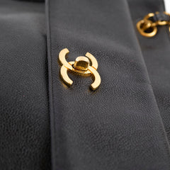 Chanel CC Front Pocket Tote Caviar Black 18k Gold