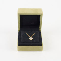Van Cleef & Arpels Sweet Alhambra Mother Of Pearl MOP Yellow Gold Necklace