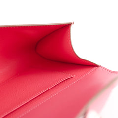 Hermès Medor 23 Tadelakt Rose Lipstick Clutch - T Stamp