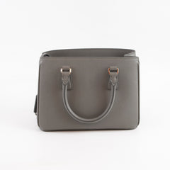 Prada Saffiano Galleria Mini Tote Grey