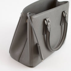 Prada Saffiano Galleria Mini Tote Grey