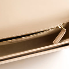 Saint Laurent Universite Flap Bag Beige