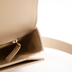 Saint Laurent Universite Flap Bag Beige