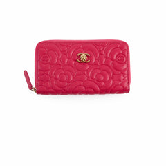 Chanel Camellia Wallet Pink Caviar