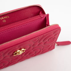 Chanel Camellia Wallet Pink Caviar