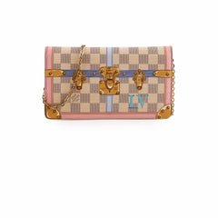 Louis Vuitton Pochette Trunk Wallet On Chain Damier Azur