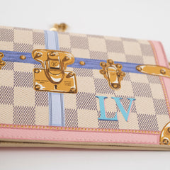 Louis Vuitton Pochette Trunk Wallet On Chain Damier Azur