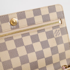 Louis Vuitton Pochette Trunk Wallet On Chain Damier Azur