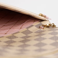 Louis Vuitton Pochette Trunk Wallet On Chain Damier Azur