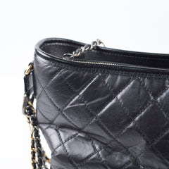 Chanel Medium Gabrielle Hobo Quilted Lambskin Black