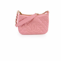 Chanel Pink Quilted Caviar Timeless Shoulder Bag