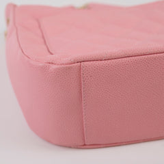 Chanel Pink Quilted Caviar Timeless Shoulder Bag