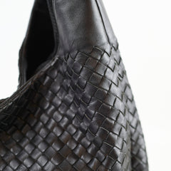 Bottega Veneta Black Intrecciato Hobo Bag