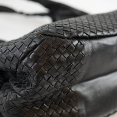 Bottega Veneta Black Intrecciato Hobo Bag