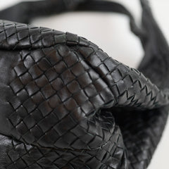 Bottega Veneta Black Intrecciato Hobo Bag