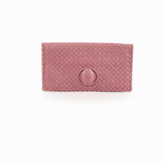 Bottega Veneta Woven Clutch Dusty Pink