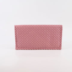 Bottega Veneta Woven Clutch Dusty Pink