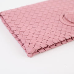 Bottega Veneta Woven Clutch Dusty Pink