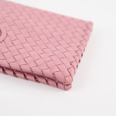 Bottega Veneta Woven Clutch Dusty Pink
