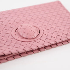 Bottega Veneta Woven Clutch Dusty Pink
