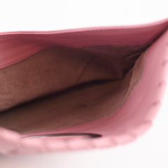 Bottega Veneta Woven Clutch Dusty Pink