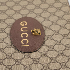 Gucci Neo Vintage Supreme Tiger Wristlet Pouch Beige
