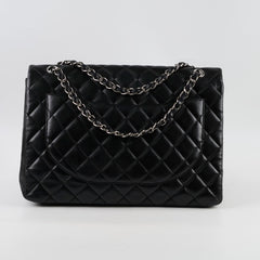 Chanel Single Flap Maxi Flap Black Lambskin SHW