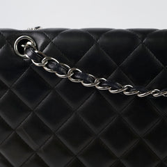 Chanel Single Flap Maxi Flap Black Lambskin SHW