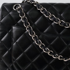 Chanel Single Flap Maxi Flap Black Lambskin SHW
