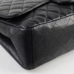 Chanel Single Flap Maxi Flap Black Lambskin SHW