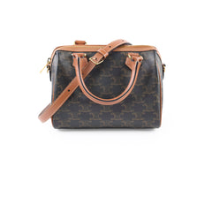 Celine Small Boston Bag Triomphe Canvas