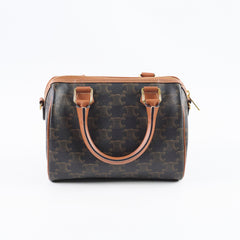 Celine Small Boston Bag Triomphe Canvas