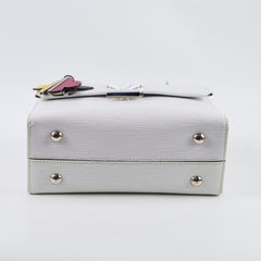Louis Vuitton Epi Grenelle PM White with Willy Flower bag charm